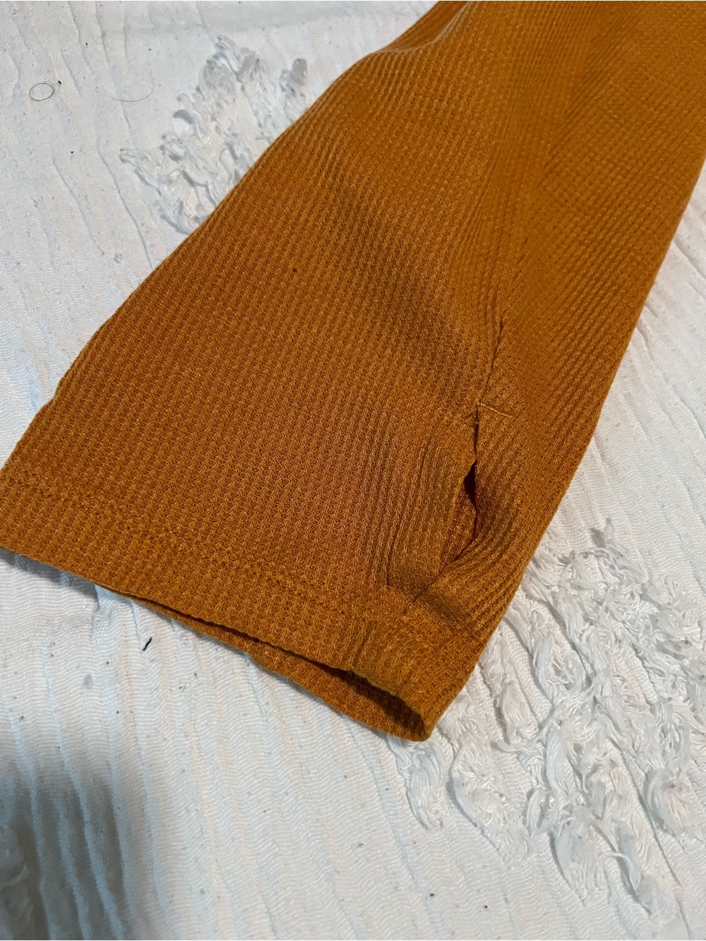 lululemon athletica Men's Long-Sleeve Waffle Crew — Mustard - Picture 6 of 7